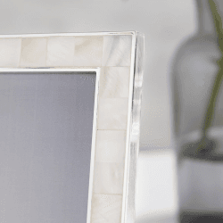 Image showing the Mother of Pearl Photograph frame, 8 x 10", White product.