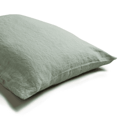 Image showing the Pair of Super King Pillowcases, 50 x 90cm, Sage Green product.