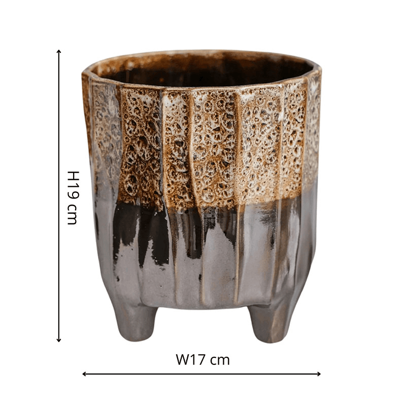 Neve 3 Leg Planter, D17cm, Dark