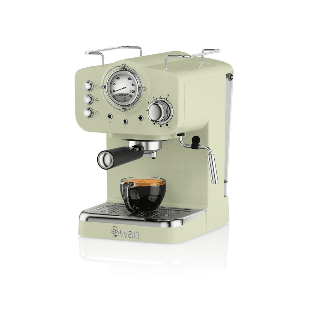 Retro Espresso Machine, Green