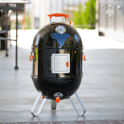Image showing the Frontier V4 Charcoal BBQ Smoker, 43cm, Black product.