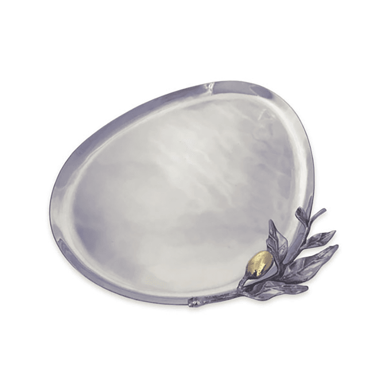Olive Serving Tray, L23 x W29cm, Silver