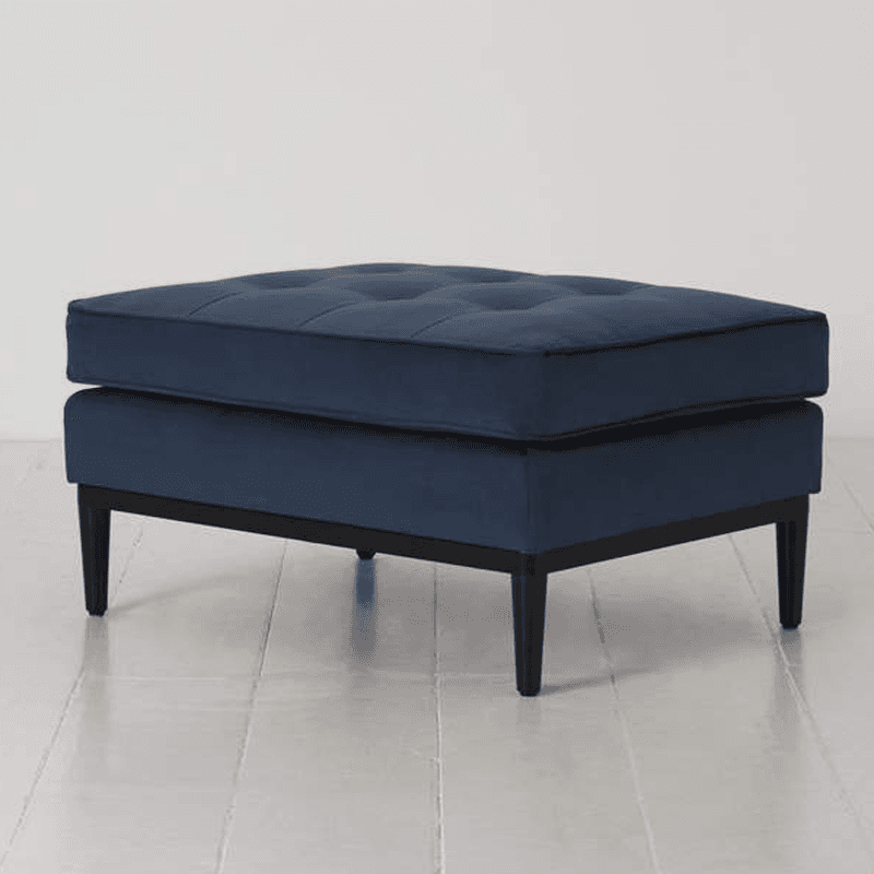 Model 02 Velvet Ottoman, Teal