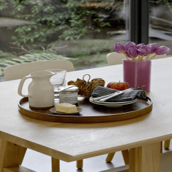 Image showing the Busboy Round Tray, D45cm, Walnut product.
