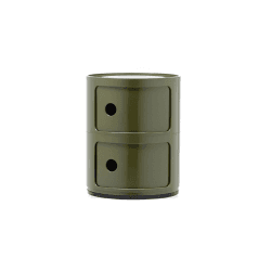 Image showing the Componibili 2 door cabinet, H40 x W32 x D32 cm, Green product.