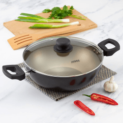 Image showing the Radiant Stir Fry Wok, Non Stick, Black, 26cm, Black product.