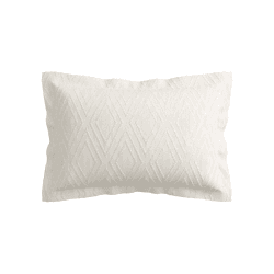 Image showing the Emani Clipped Oxford Pillowcase, Chalk product.