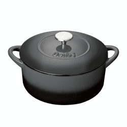 Image showing the Halo Cast Iron Round casserole dish, D24cm, Blak product.