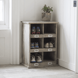 Image showing the Chedworth 6 Shoe Rack, 66 x 50 x 35cm, Natural product.