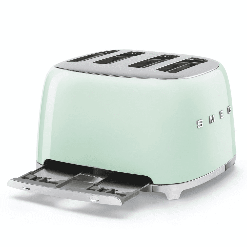 50's Retro 4 Slot Toaster, Pastel Green