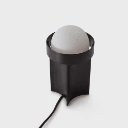 Image showing the Small Loop Table Lamp with Sphere III, Dark Grey product.