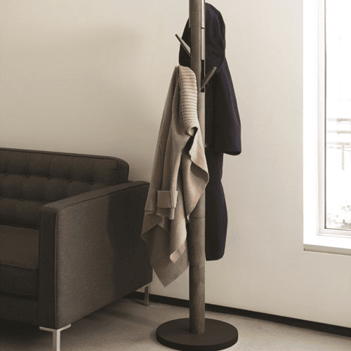 Flapper Coat Rack, H168cm, Black & Walnut