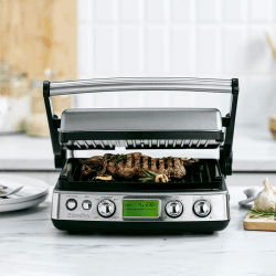 Image showing the Non-Stick 3-in-1 Contact Grill & Indoor BBQ, Stainless Steel product.
