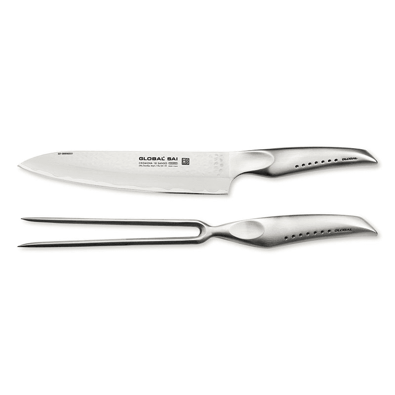 Sai 2 Piece Global Sai Carving Set, Silver