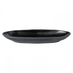 Image showing the Livia Oval Platter, D33cm, Matte Black product.