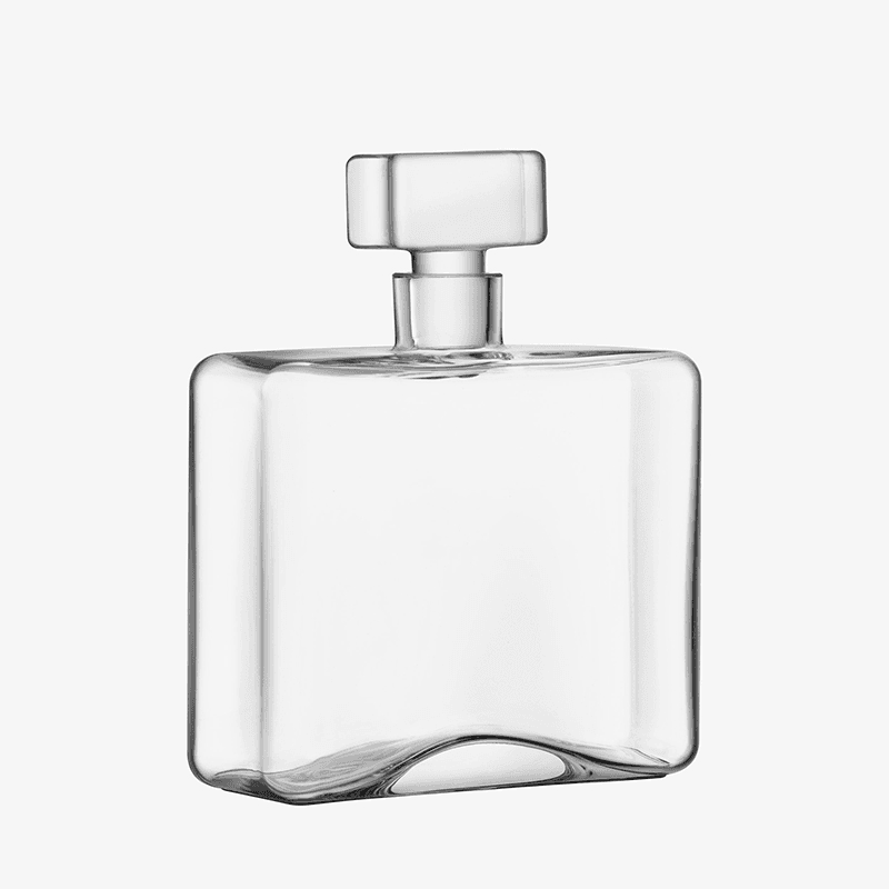 Cask Whisky Rectangle Decanter, 1l, Clear