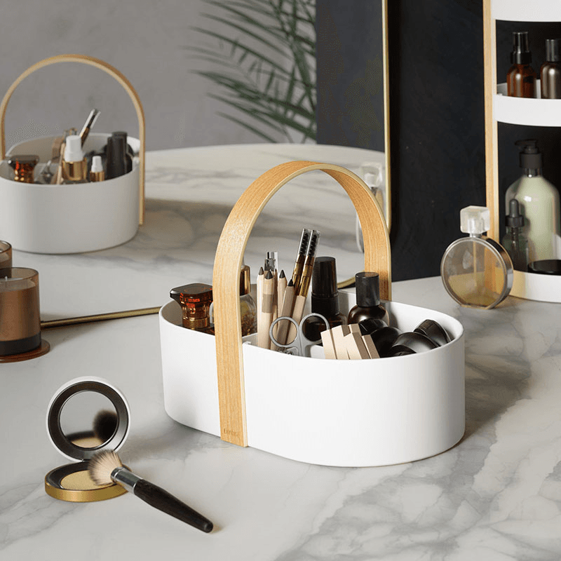Bellwood Caddy, White & Natural