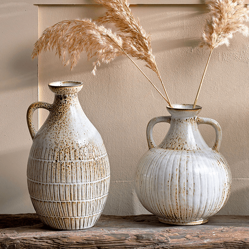 Anjuna Reactive Glaze Decorative Jug, H29cm, White