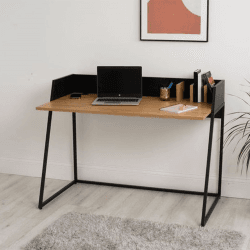 Image showing the Kennet Smart Desk, Oak/Black product.
