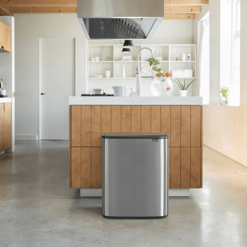 Bo Touch bin, 30 litre, Matt Steel Fingerprint Proof
