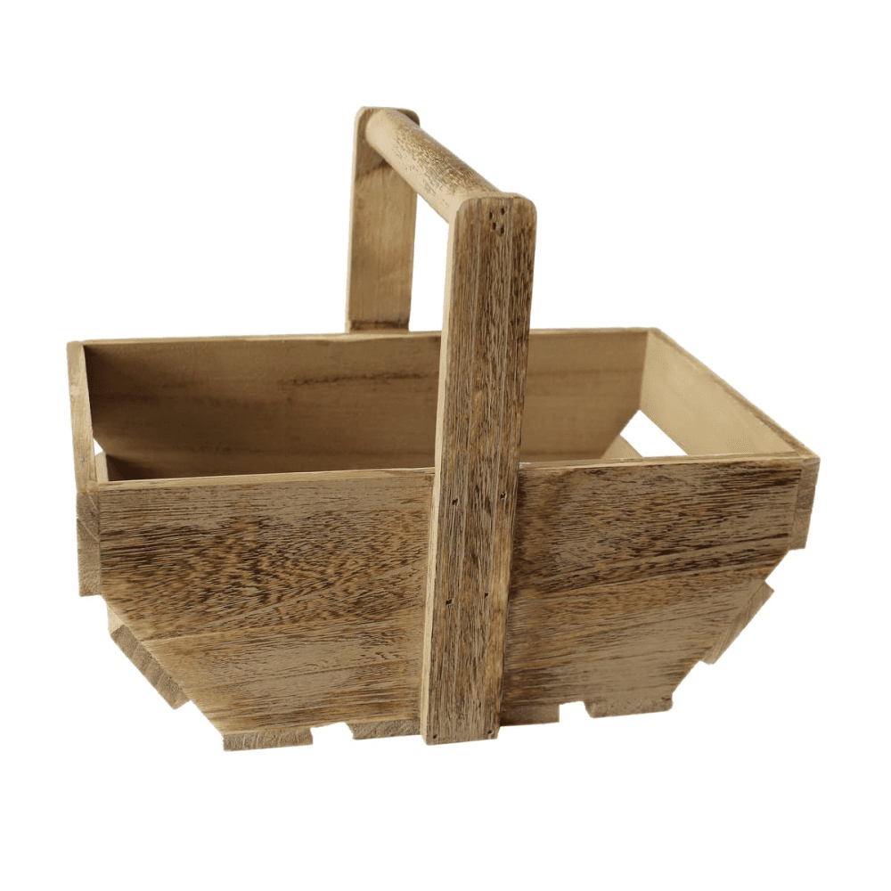 Medium Oak Effect Wooden Trug, Oak