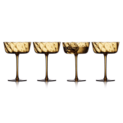 Image showing the Vienna Set of 4 Champagne Bowls, 300ml, Amber product.