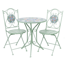 Image showing the Mosaic 3 Piece Bistro Set, Green product.