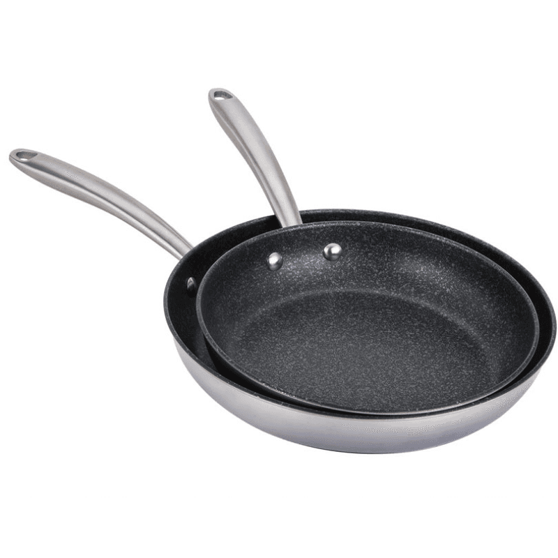 Scratch Guard Stainless Steel Twin Pack Skillet, 25cm & 29cm