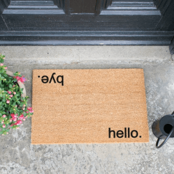 Image showing the Hello, Bye Doormat, L60 x W40 x H1.5cm product.