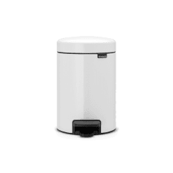 Image showing the NewIcon Pedal Bin, 3 Litre, White product.