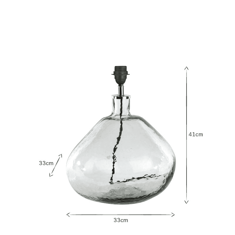 Baba Glass Lamp, H42cm, Clear
