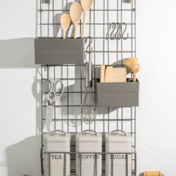 Image showing the Living Nostalgia Wire Wall Organiser product.