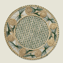 Image showing the Sandra Set of 2 Woven Placemats, D35cm, Dark Green product.