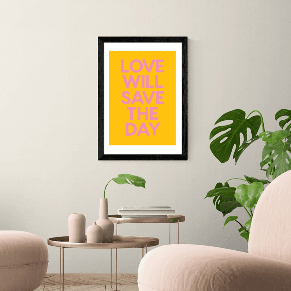 Limbo and Ginger, Save The Day Framed Art Print, Yellow/Multi