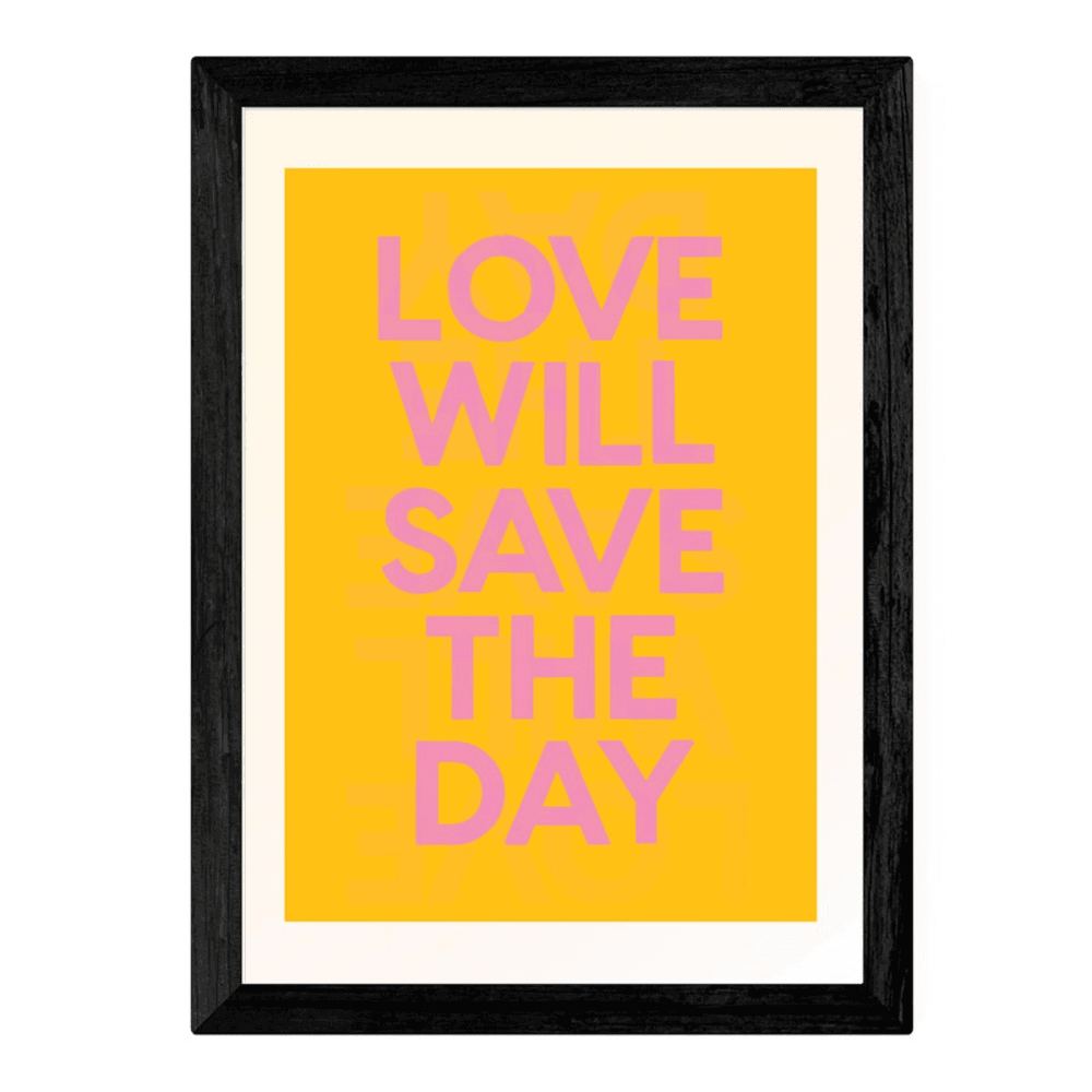 Limbo and Ginger, Save The Day Framed Art Print, Yellow/Multi