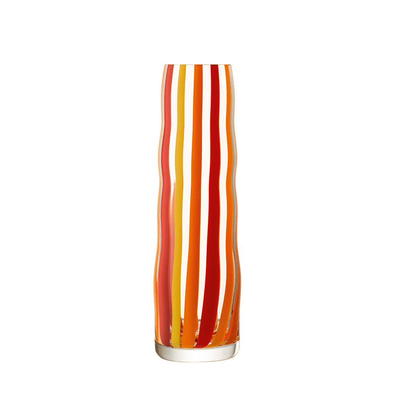 Folk Vase, H31.5cm, Orange/Red/Yellow