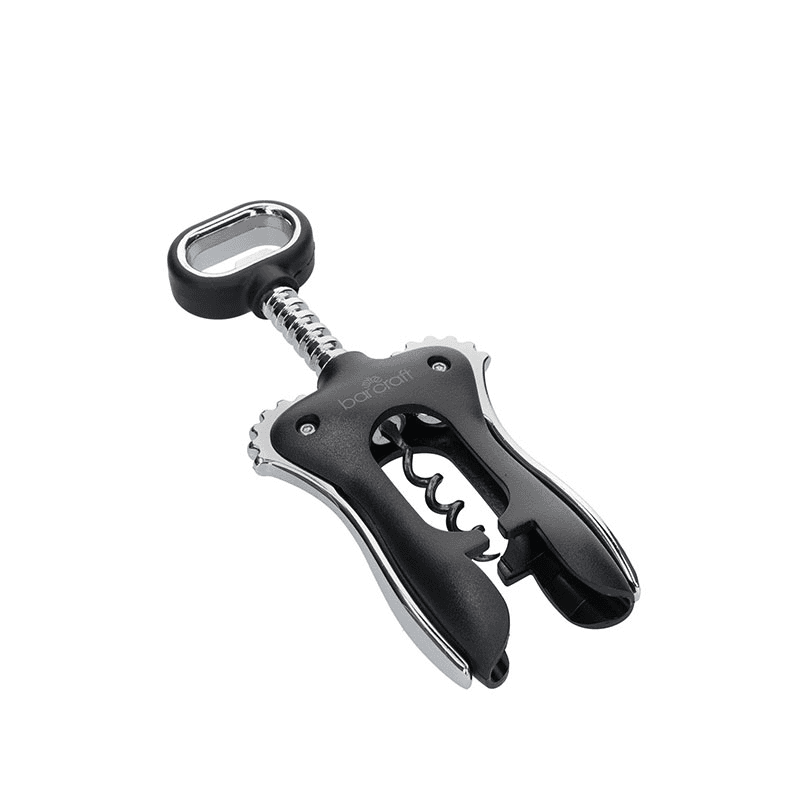 Double Handled Winged Corkscrew, Black