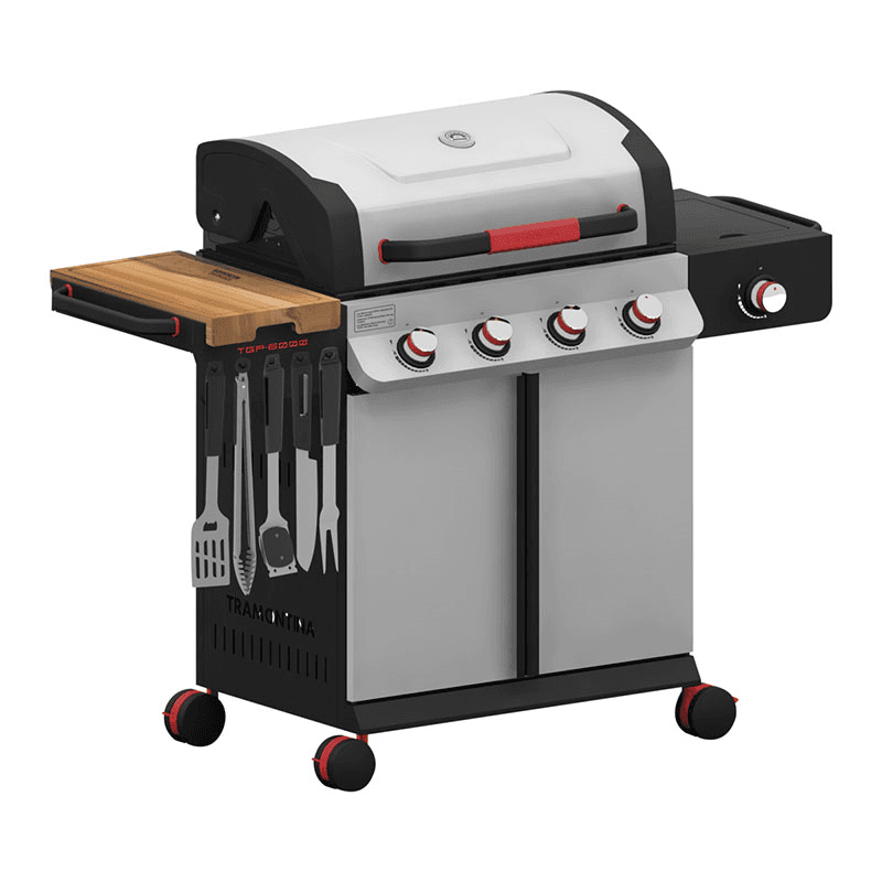 Premium 5 Burner Gas BBQ with Accessories, Black