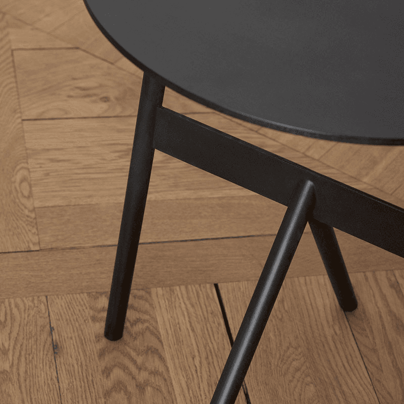 Stock Side Table, H46 x D37cm, Black