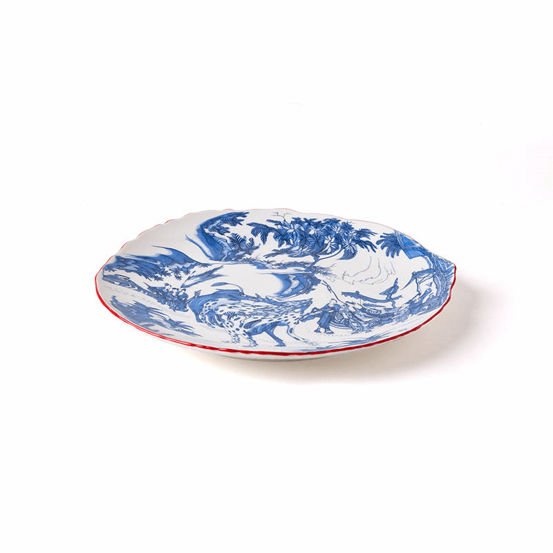 Diesel Living Classic on Acid Dinner Plate, D28cm, Blu Chinoiserie
