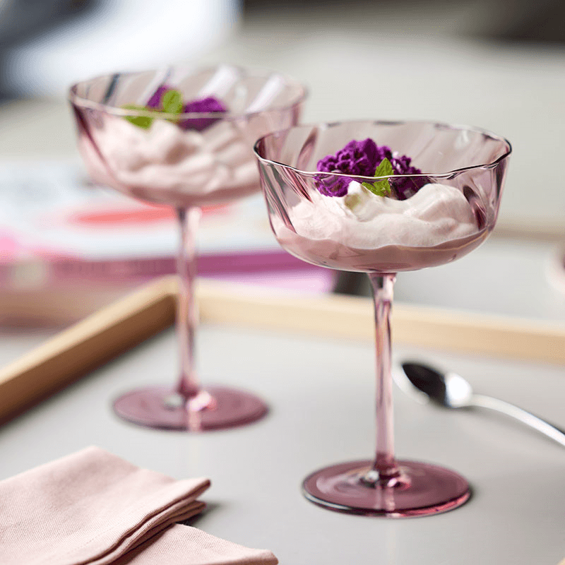 Vienna Set of 4 Champagne Bowls, 300ml, Purple