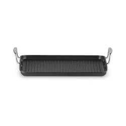 Image showing the Toughened Non-Stick Ribbed rectangular grill pan, 35cm product.