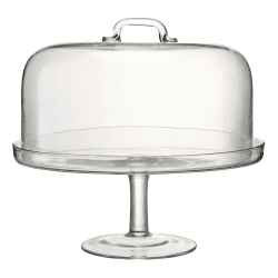 Image showing the Serve Cakestand and dome, 34.5cm and 32cm, clear product.