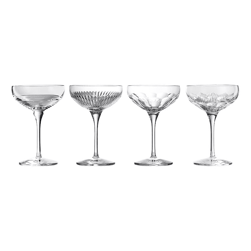 Mixology Set of 4 Coupe Glasses, 280ml, Clear