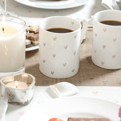 Image showing the Pink Hearts Mug, 275ml product.