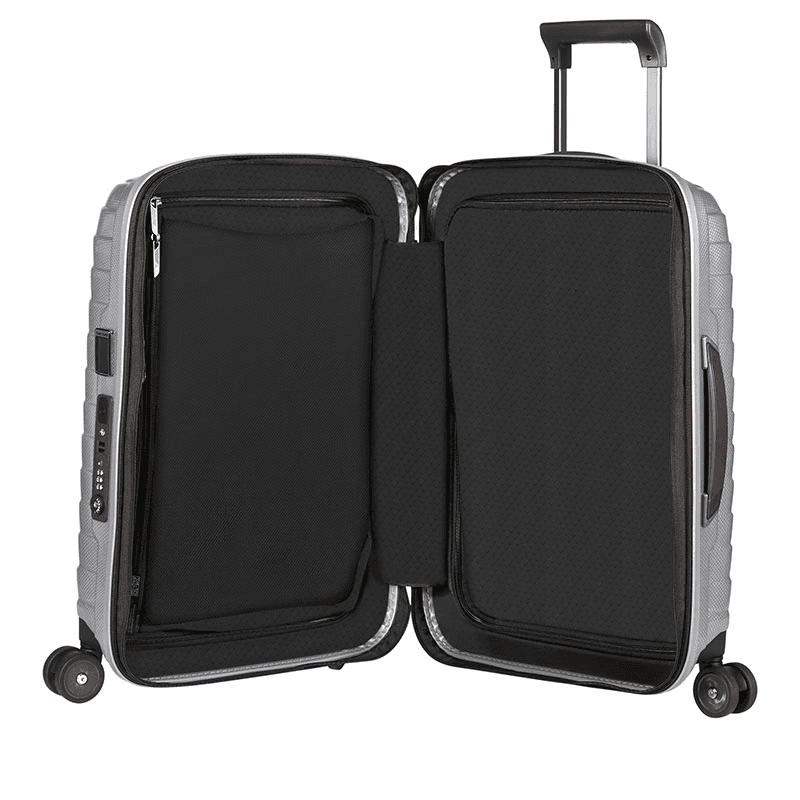 Proxis Cabin Suitcase, H55 x L40 x W20/23cm, Silver