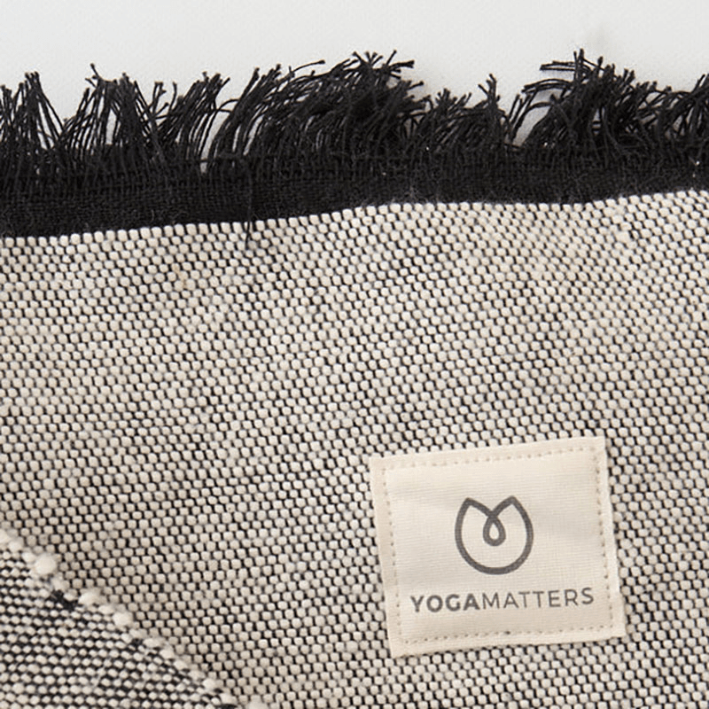 Organic Cotton Chambray Yoga Blanket, 230 x 150cm, Navy
