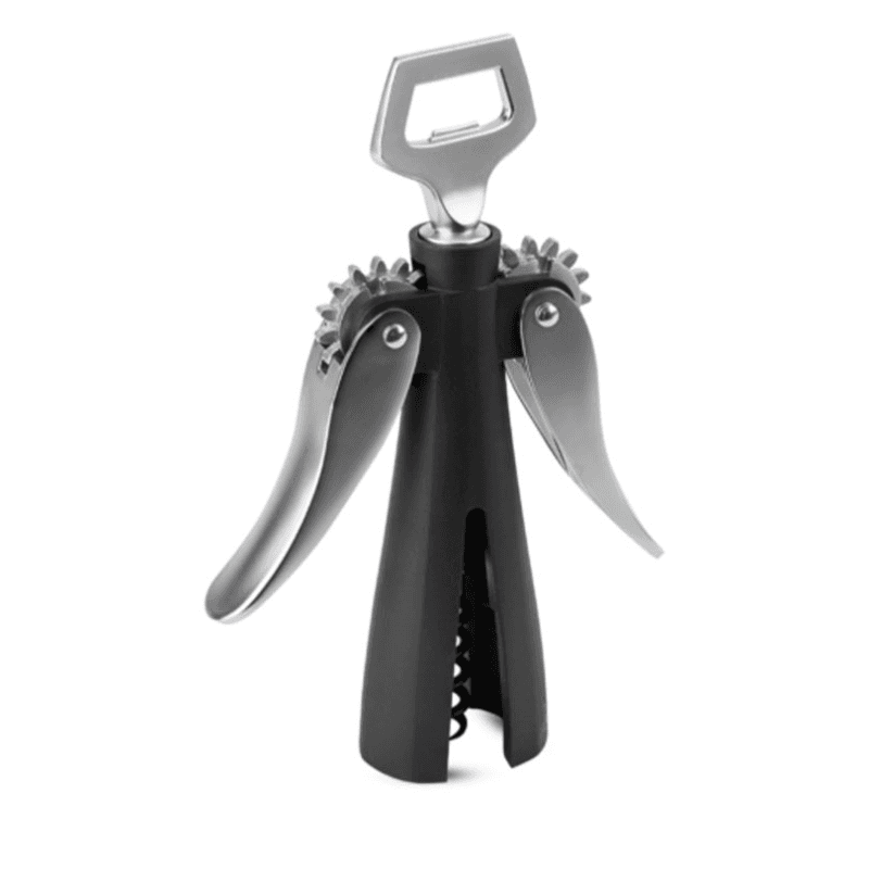 Souverain Two-Lever Corkscrew, 20cm, Black