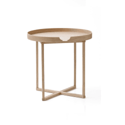 Image showing the Damien Round table, H45 x W45 x D45cm, Oak product.