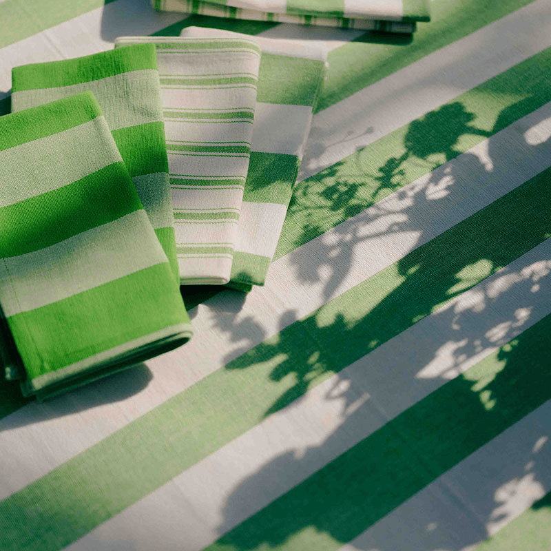 Stripe Tablecloth, W170 x L240cm, Lush Green